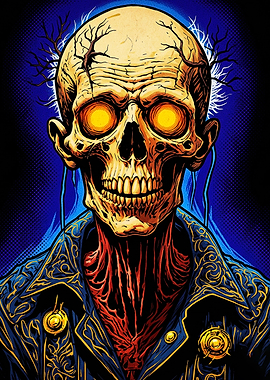Glowing Eyed Skull Portrait