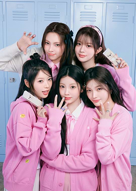 Illit Kpop Group Portrait Poster