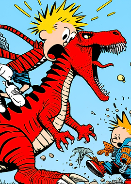 Calvin and Hobbes Dinosaur Adventure