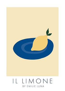 Minimalist Lemon Art Print