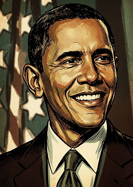 Barack Obama Stylized Portrait