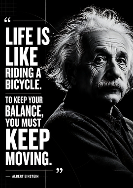 Albert Einstein Inspirational Quote Poster
