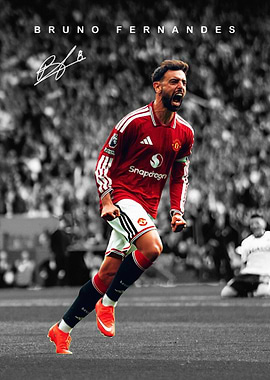 Bruno Fernandes Manchester United Poster