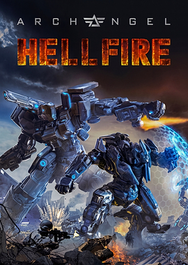 Archangel Hellfire Mech Combat Poster
