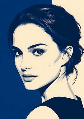 Natalie Portman Minimalist Portrait