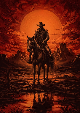 Cowboy Jaelani at Sunset
