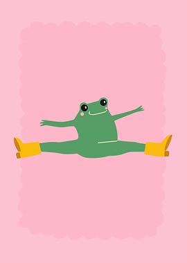 Cute Frog Doing Splits