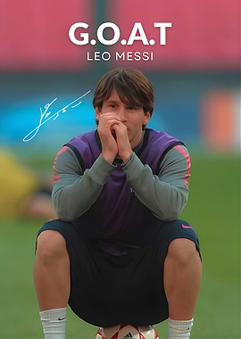 Lionel Messi G.O.A.T. Poster