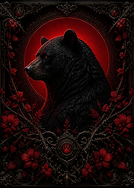 Gothic Black Bear Portrait