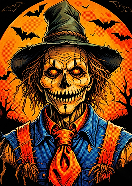 Scarecrow Halloween Horror Portrait