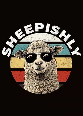 Cool Sheep Wearing Sunglasses Graphic