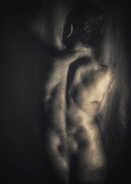Artistic Monochrome Study of Human Back