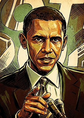 Barack Obama Pop Art Portrait