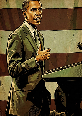 Barack Obama Political Illustration