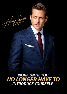 Harvey Specter Inspirational Quote Poster