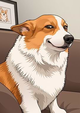 Smug Corgi Side Eye Dog Meme