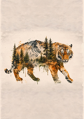 Double Exposure Tiger Mountain Landscape