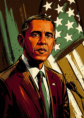 Stylized Portrait of Barack Obama