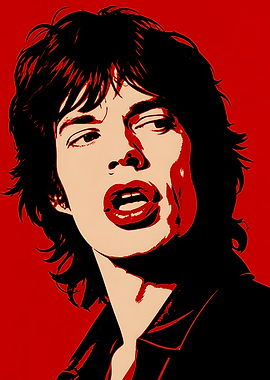 Mick Jagger Pop Art Portrait