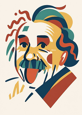 Colorful Pop Art Albert Einstein Portrait