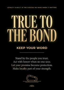 True to the Bond Inspirational Poster