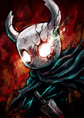 Cracked Mask Hollow Knight Fan Art