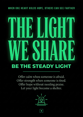 The Light We Share Inspirational Poster