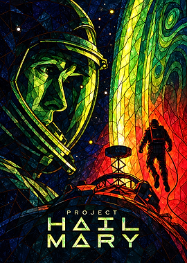 Project Hail Mary Stained Glass Poster