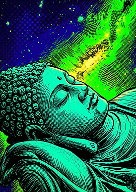 Cosmic Buddha Meditation Art