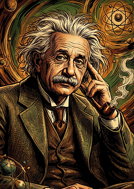Albert Einstein Scientific Portrait