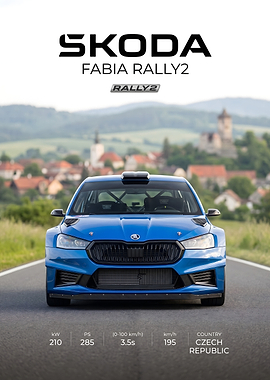 Skoda Fabia Rally2 Promotional Poster