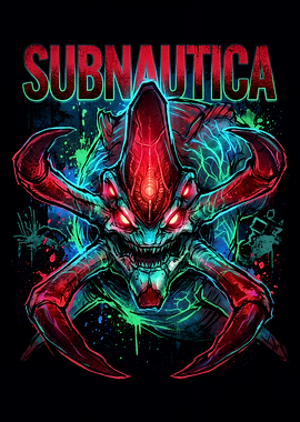 Subnautica Reaper Leviathan Graphic Art