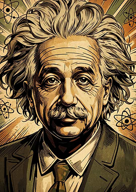 Albert Einstein Pop Art Portrait