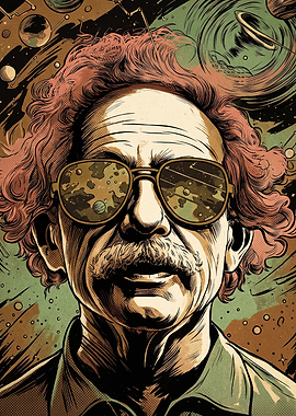 Albert Einstein Cosmic Sunglasses Portrait