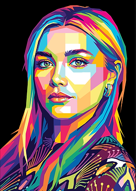 Florence Pugh Pop Art Portrait