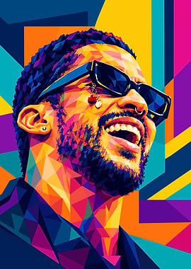 Kid Cudi Geometric Pop Art Portrait