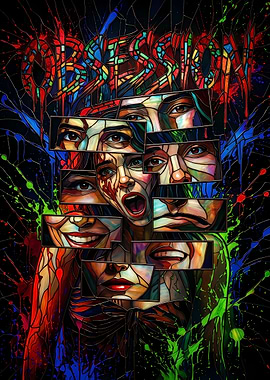 Obsession Stained Glass Portrait Art