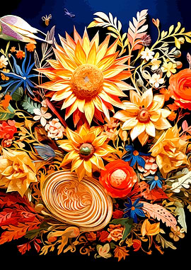Vibrant Sunflower and Floral Bouquet