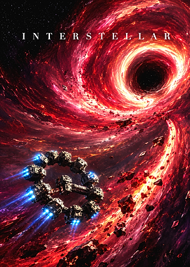 Interstellar Movie Poster Space Art