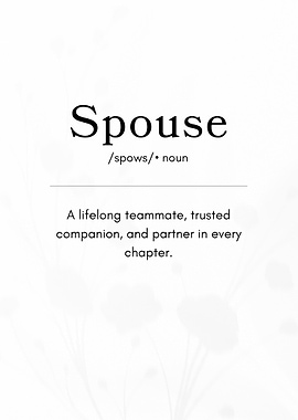 Spouse Definition Minimalist Art