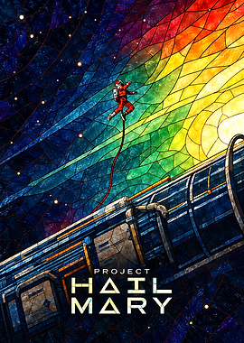 Project Hail Mary Stained Glass Poster