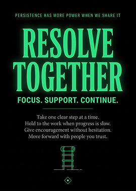 Resolve Together Inspirational Poster