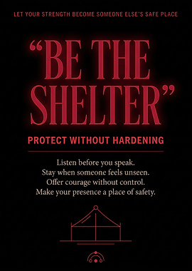 Be The Shelter Inspirational Quote Poster