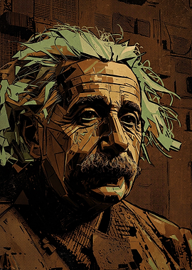Albert Einstein Stylized Portrait
