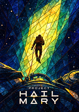 Project Hail Mary Stained Glass Poster