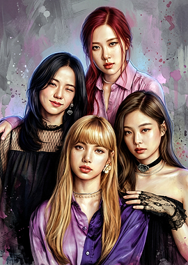 Blackpink Members Artistic Portrait