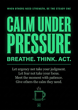 Calm Under Pressure Inspirational Poster
