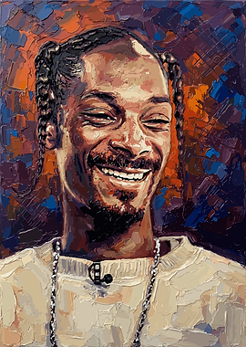 Snoop Dogg Impasto Oil Portrait