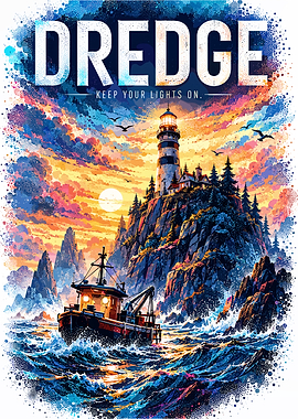 Dredge Video Game Poster Art