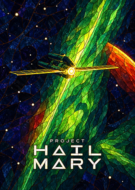 Project Hail Mary Stained Glass Poster